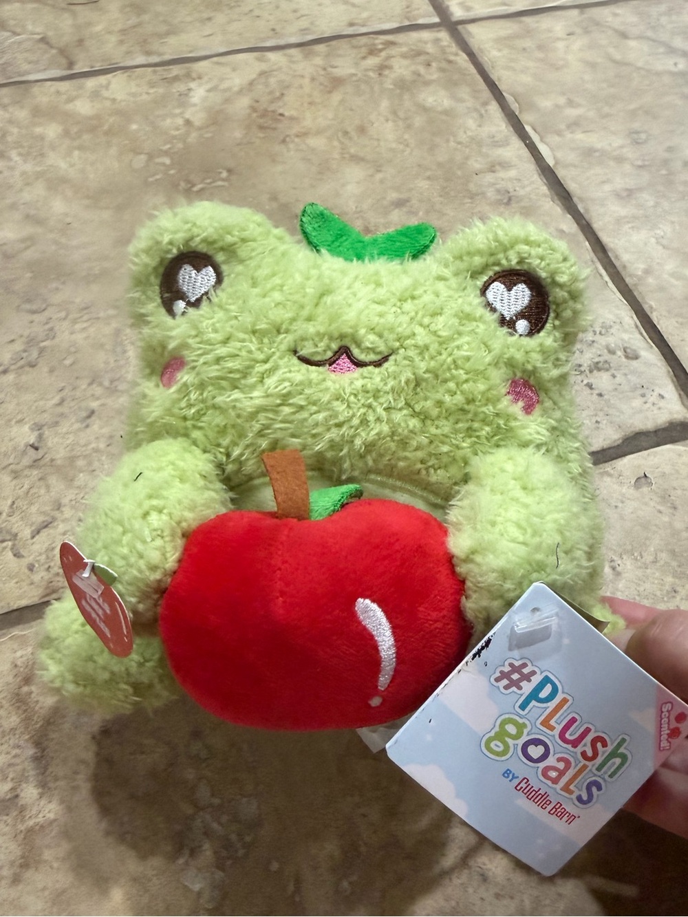 Cuddle Barn PlushGoals Lil Series Wawa Froggie Apple Scented Kawaii Frog Plush 6